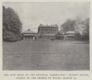 Nový domov fyzikální laboratoře, Bushey House, otevřen princem z Walesu, 19. března od English Photographer
