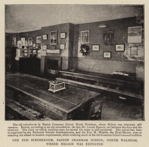 The Old Schoolroom, Paston Grammar School, North Walsham, kde Nelson studoval od English Photographer
