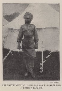 Jediný indický VC, Risaldar Ram Elxander Rao, 1st Bombay Lancers od English Photographer