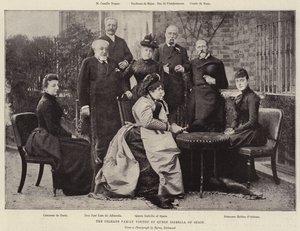Rodina Orleans navštívila španělská královna Isabella od English Photographer