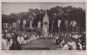 Narozeniny královny v Indii, hinduistická oslava v Bombaji od English Photographer