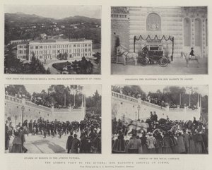 Návštěva královny na Riviéře, příjezd Jejího Veličenstva na Cimiez od English Photographer