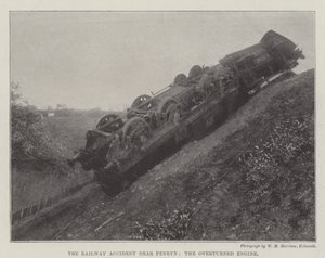 Železniční nehoda u Penrynu, převrácený motor od English Photographer