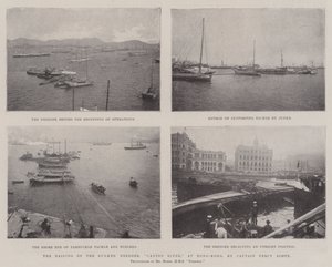 The Raising of the Sunken Dredger, Canton River, v Hong-Kong, kapitán Percy Scott od English Photographer