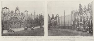 Re-erekce slavných kovaných obrazovek v Hampton Court od English Photographer