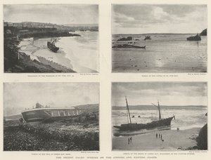 Nedávné vichřice, vraky na cornwallském a kentském pobřeží od English Photographer
