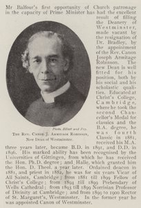 Reverend Canon J Armitage Robinson, nový děkan z Westminsteru od English Photographer