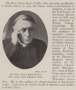 Reverend Canon Knox Little, který se připojuje k Lord Robertss Force od English Photographer