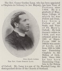 Reverend Cosmo Gordon Lang od English Photographer