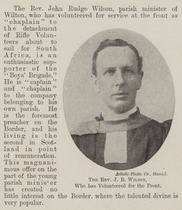 Reverend JR Wilson, který se dobrovolně přihlásil na frontu od English Photographer