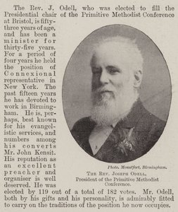 Reverend Joseph Odell, předseda Primitivní metodistické konference od English Photographer