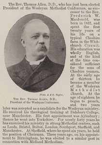 Reverend Thomas Allen, DD, prezident Wesleyan Conference od English Photographer
