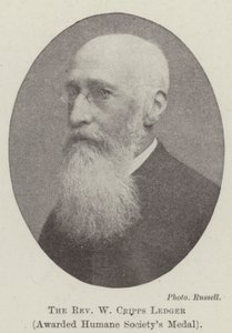 Reverend W Cripps Ledger, oceněná medailí Humane Societys od English Photographer