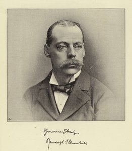 The Right Hon Lord Randolph Churchill, zesnulý kancléř státní pokladny a bývalý vůdce Dolní sněmovny od English Photographer
