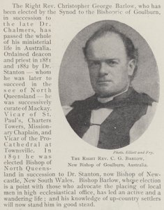 Správný reverend C G Barlow, nový biskup z Goulburn, Austrálie od English Photographer