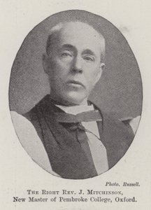 Správný reverend J Mitchinson, nový mistr Pembroke College, Oxford od English Photographer