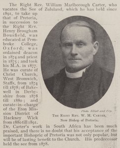 Správný reverend W M Carter, nový biskup z Pretorie od English Photographer