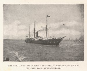 Parník Royal Mail Lusitania, vrak 26. června u Cape Race, Newfoundland od English Photographer