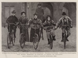 Královská svatba v Coburgu, skupina cyklistů od English Photographer