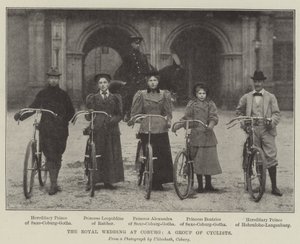 Královská svatba v Coburgu, skupina cyklistů od English Photographer