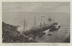 Steam-Ship Chicago on the Rocks v Old Head of Kinsale od English Photographer