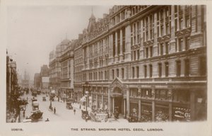The Strand, Hotel Cecil, Londýn (čb fotografie) od English Photographer