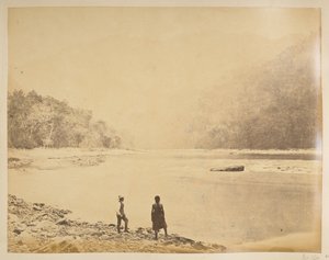 Teesta v Bheerkotee.  Pohledy na Darjeeling. 70. léta 19. století od English Photographer
