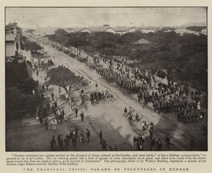Transvaalská krize, přehlídka dobrovolníků v Durbanu od English Photographer