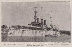 United States Cruiser New York, zastupující Spojené státy na australských federálních demonstracích od English Photographer