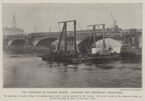 Rozšíření London Bridge, budování dočasné struktury od English Photographer