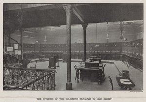 Interiér telefonní ústředny v Lime Street od English Photographer