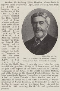 Zesnulý admirál sir Anthony Hoskins, bývalý první námořní lord admirality od English Photographer