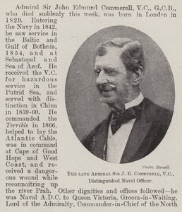 Zesnulý admirál Sir J E Commerell, VC, významný námořní důstojník od English Photographer