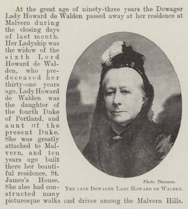 Zesnulá vdova lady Howard de Walden od English Photographer