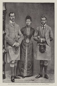 Zesnulý vévoda z Clarence, princezna Louise (vévodkyně z Fife) a princ George od English Photographer