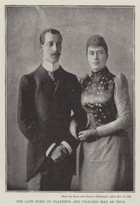 Zesnulý vévoda z Clarence a princezna May z Tecku od English Photographer
