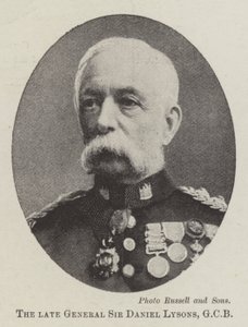 Zesnulý generál sir Daniel Lysons, GCB od English Photographer