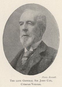 Zesnulý generál Sir John Cox, krymský veterán od English Photographer