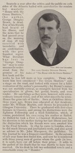 Zesnulý George Douglas Brown, autor knihy Dům se zelenými okenicemi od English Photographer