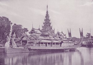 Zesnulý král Barmy Gilded Barge od English Photographer