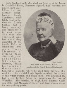 Zesnulá lady Sophia Cecil, dcera čtvrtého vévody z Richmondu od English Photographer