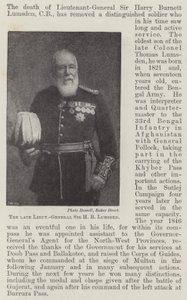 Zesnulý generálporučík Sir H B Lumsden od English Photographer