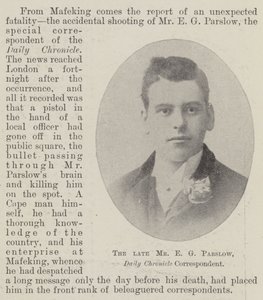 Zesnulý pan E G Parslow, korespondent Daily Chronicle od English Photographer