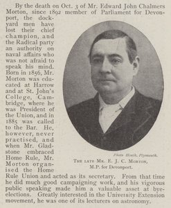 Zesnulý pan E J C Morton, poslanec za Devonport od English Photographer