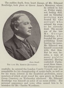 Zesnulý pan Edmund Routledge od English Photographer