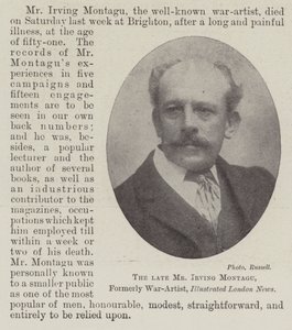 Zesnulý pan Irving Montagu, bývalý válečný umělec, Illustrated London News od English Photographer