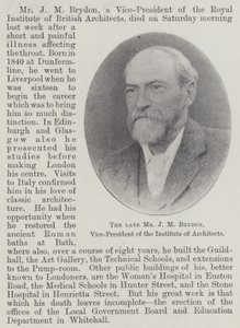 Zesnulý pan J. M. Brydon, viceprezident Institutu architektů od English Photographer