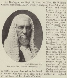 Zesnulý pan Justice Windeyer od English Photographer
