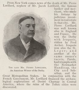 Zesnulý pan Pierre Lorillard, americký vítěz Derby od English Photographer