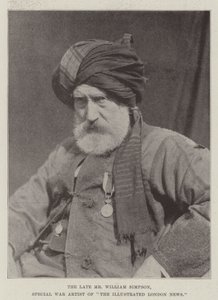 Zesnulý pan William Simpson, zvláštní válečný umělec z The Illustrated London News od English Photographer